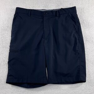 Greg Norman Men's Performance Golf Shorts Black Flat Front Stretch Size 34